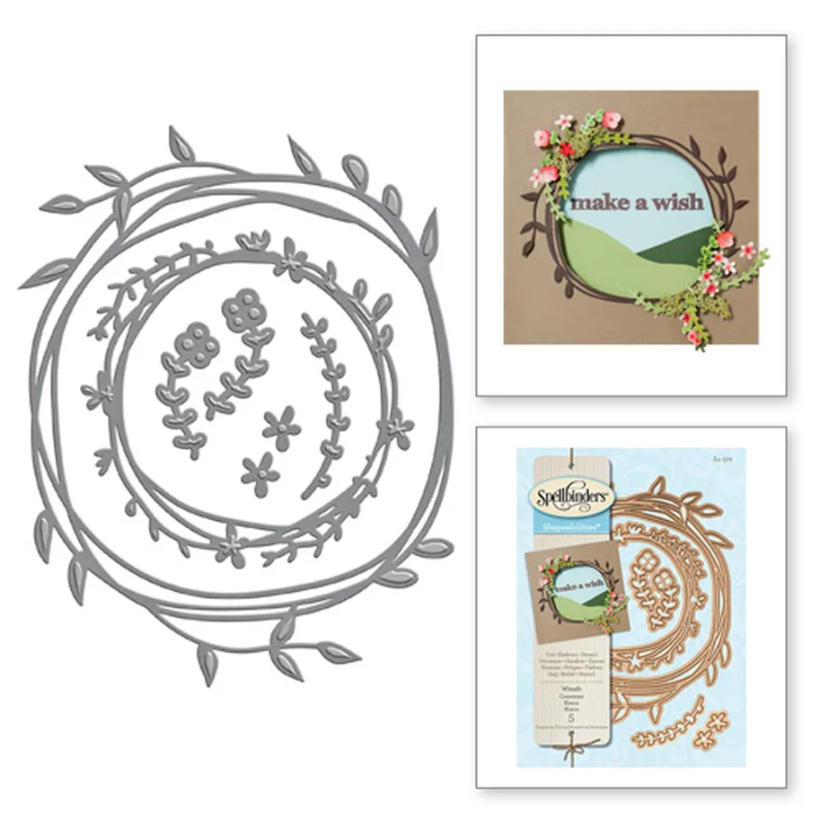 Spellbinders Shapeabilities Woodland Wreath Etched Dies