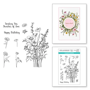 Spellbinders Birthday Bouquet Clear Stamp Set