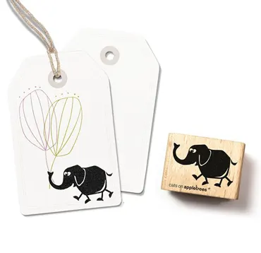 Cats on appletrees Stempel Elefant Ocke