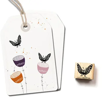 Cats on appletrees Ministempel Schmetterling Mira