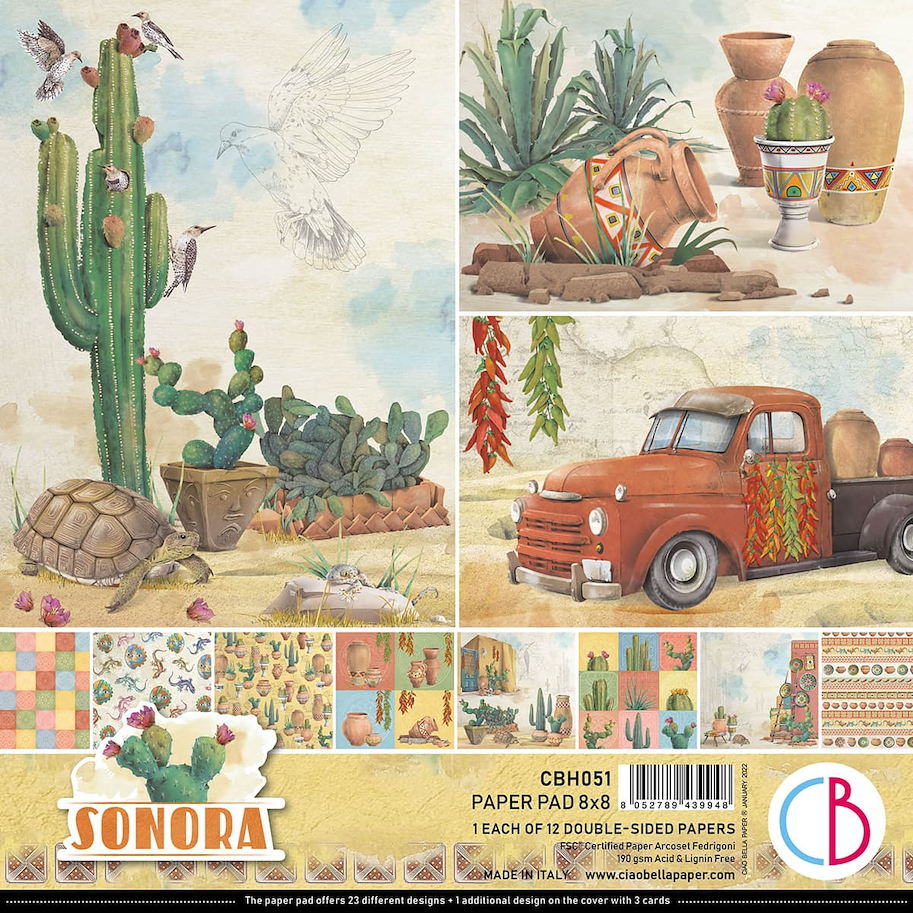 CIAO BELLA - SONORA PAPER PAD 8"X8" 12/PKG