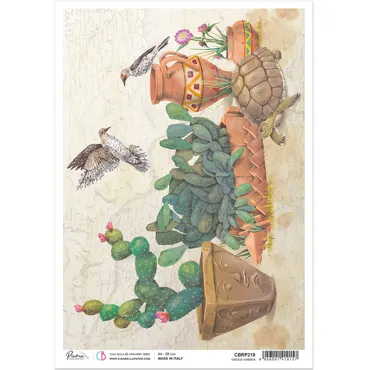 CIAO BELLA - RICE PAPER A4 CACTUS GARDEN