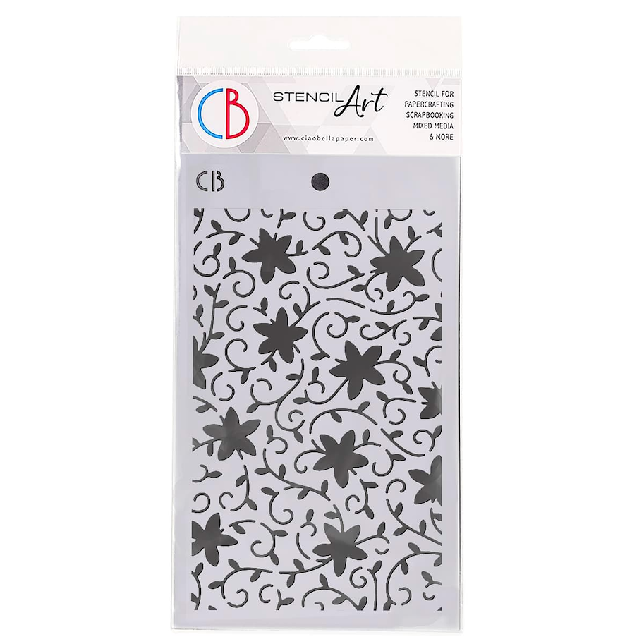 CIAO BELLA - TEXTURE STENCIL 5"X8" CORINTH