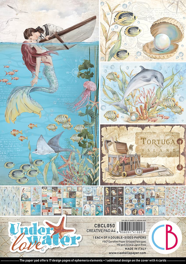CIAO BELLA - UNDERWATER LOVE CREATIVE PAD A4 9/PKG