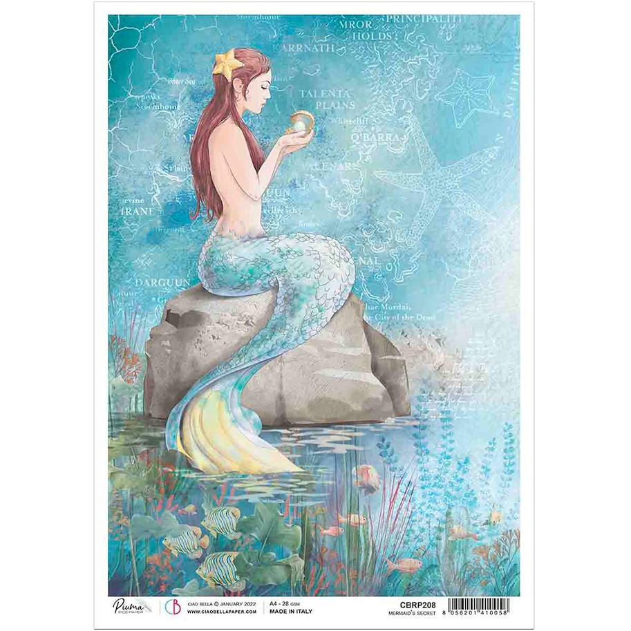 CIAO BELLA - RICE PAPER A4 MERMAID'S SECRET