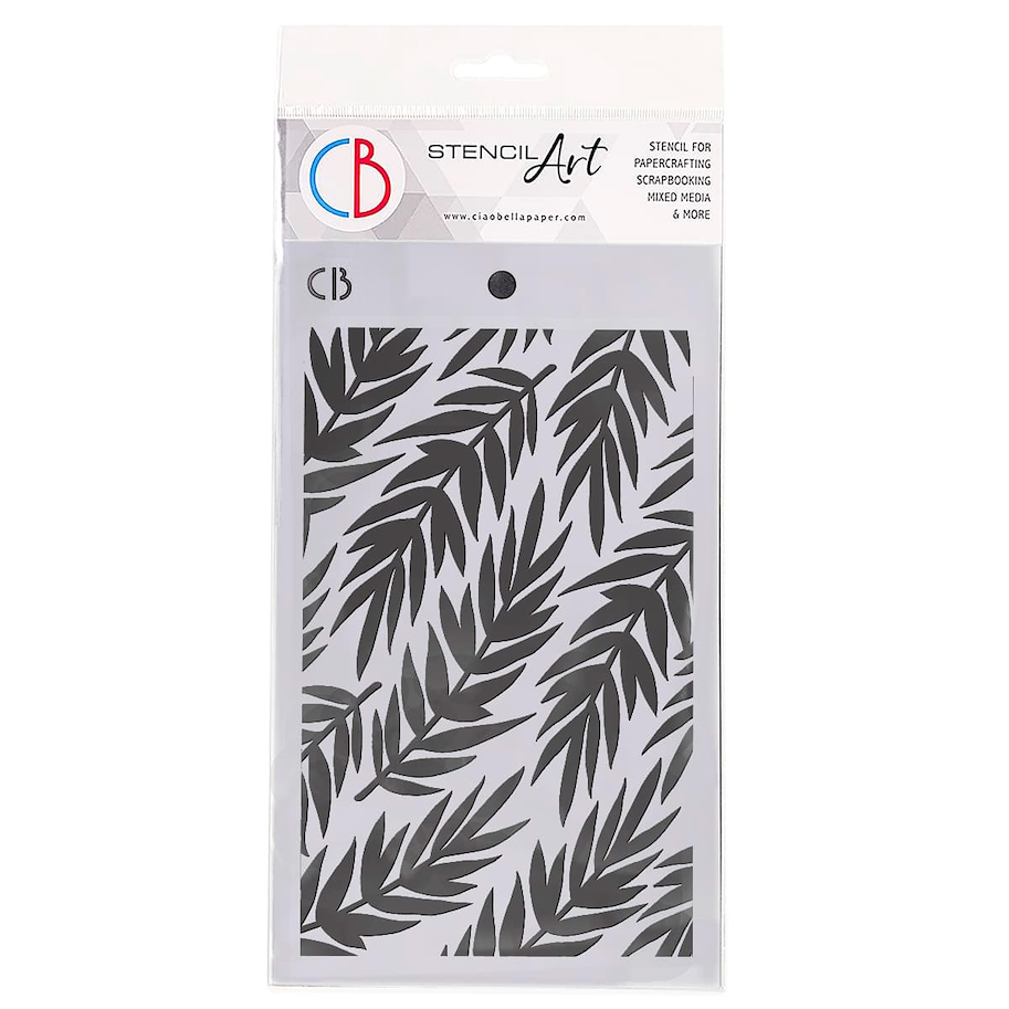 CIAO BELLA - TEXTURE STENCIL 5"X8" FERN