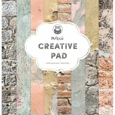 P13 - MAXI CREATIVE PAD PASTEL WALLS, 12X12"