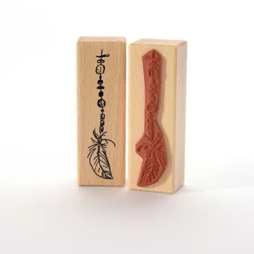 Heindesign Motivstempel Titel: Federschnur