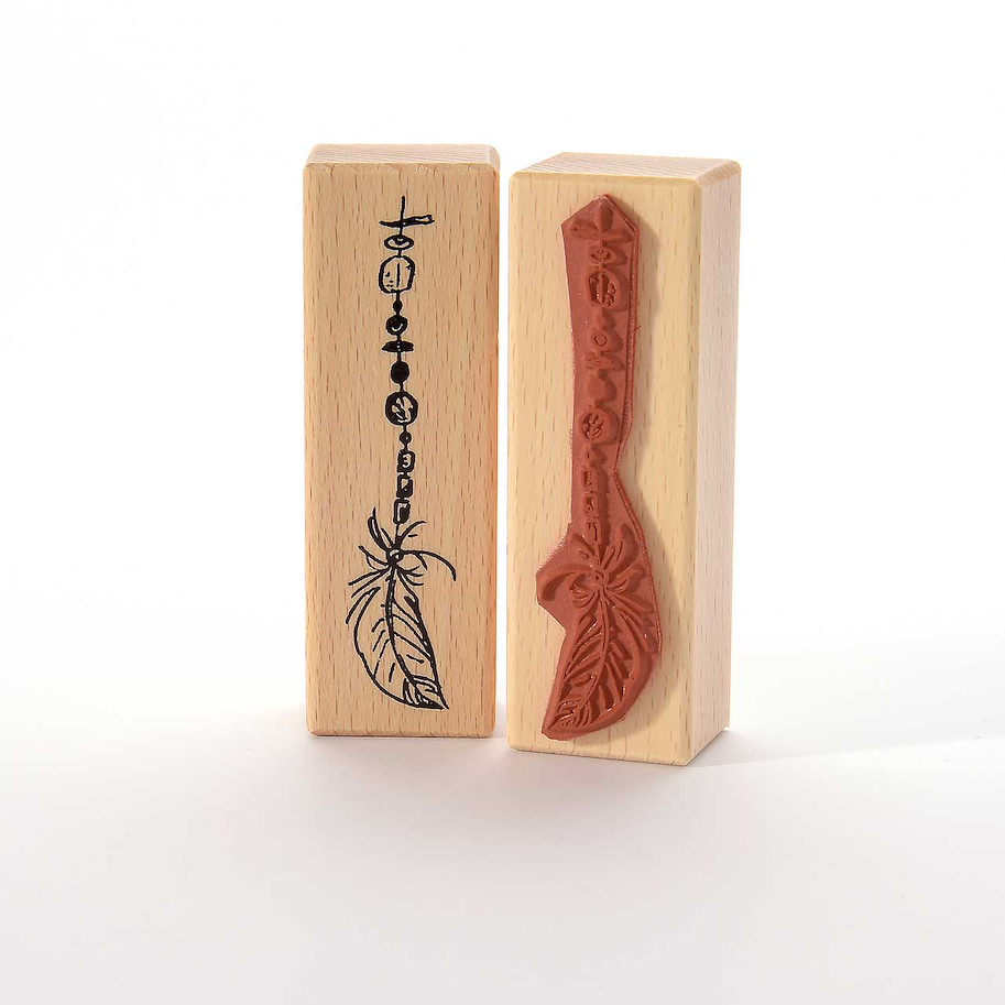 Heindesign Motivstempel Titel: Federschnur