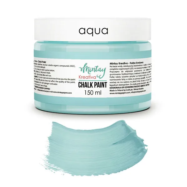 MINTAY KREATIVA - CHALK PAINT, 150 ML - AQUA