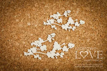 Laserowe LOVE - Chipboard - Cherry branch