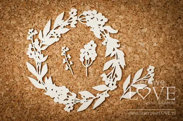 Laserowe LOVE - Chipboard - Wreath