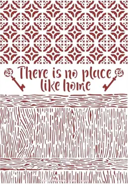 Stamperia Stencil A4 Casa Granada There Is No Place Like Home