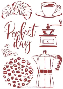 Stamperia Stencil A4 Casa Granada Coffee