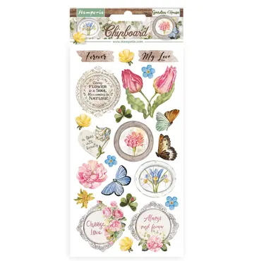 Stamperia Chipboard 15x30cm Romantic Garden House