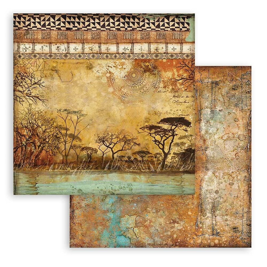Stamperia Savana Tree 12x12 Inch Paper Sheet