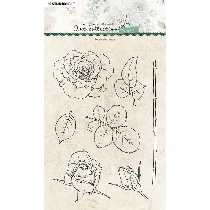 Studio Light Rose Elements Essentials Clear Stamps