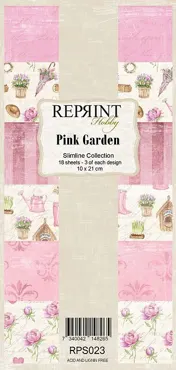 Reprint Pink Garden Slimline Paper Pack
