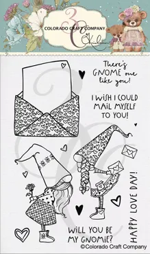 Colorado Craft Company-Clear Stamp-Kris Lauren ~ Love Day Gnomes