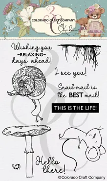 Colorado Craft Company-Clear Stamp-Kris Lauren ~ This Is The Life Toadstool