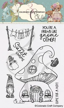 Colorado Craft Company-Clear Stamp-Kris Lauren ~ Gnome Home