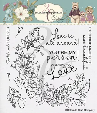 Colorado Craft Company-Clear Stamp-Kris Lauren ~ Best Friends Forever