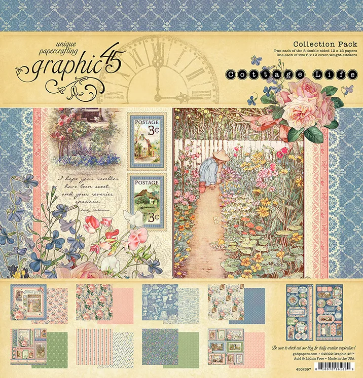 Graphic 45 Cottage Life 12x12 Inch Collection Pack