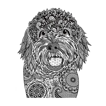 Crafty Individuals Happy Cockapoo Unmounted Rubber Stamps