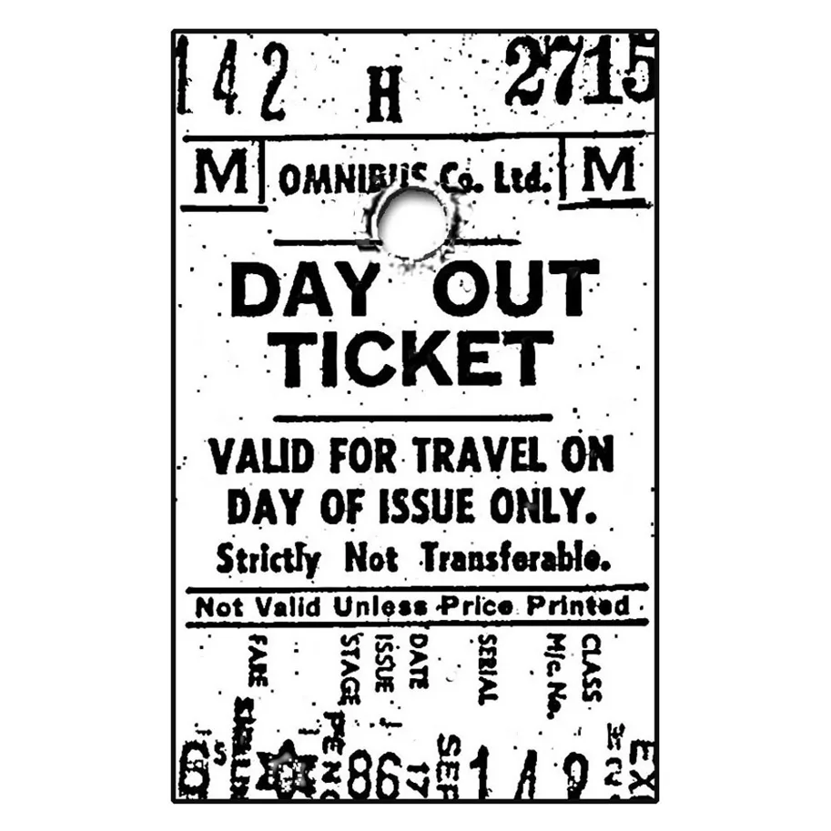 Crafty Individuals Day Out Ticket Unmounted Rubber Stamps