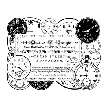 Crafty Individuals Clock Maker Unmounted Rubber Stamps