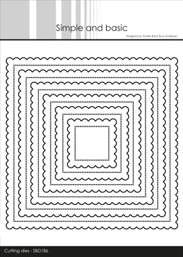 Simple and Basic Small Pierced Scalloped Squares Cutting Dies