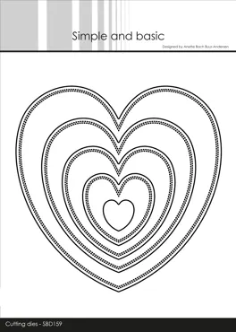 Simple and Basic Pierced Hearts Cutting Dies