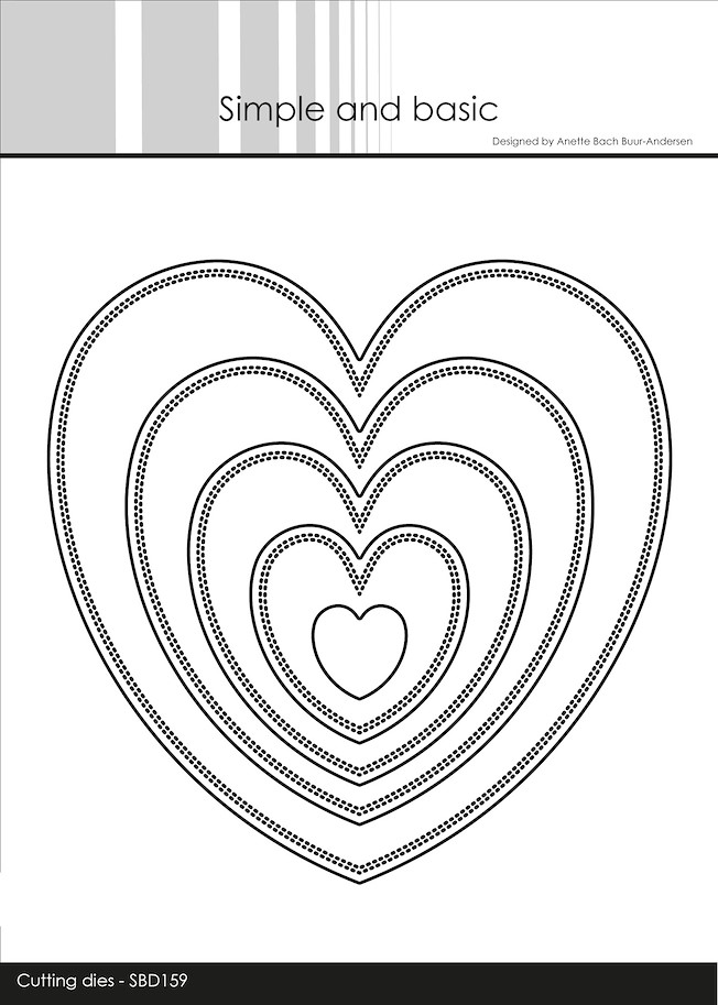 Simple and Basic Pierced Hearts Cutting Dies 