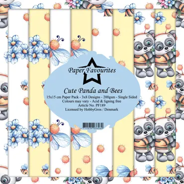 Paper Favourites Cute Panda and Bees 6x6 Inch Paper Pack