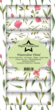 Paper Favourites Watercolour Floral Slim Paper Pack