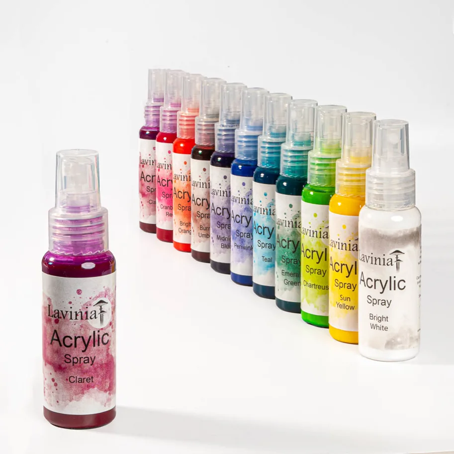 Lavinia Stamps-Acrylic Spray, Claret
