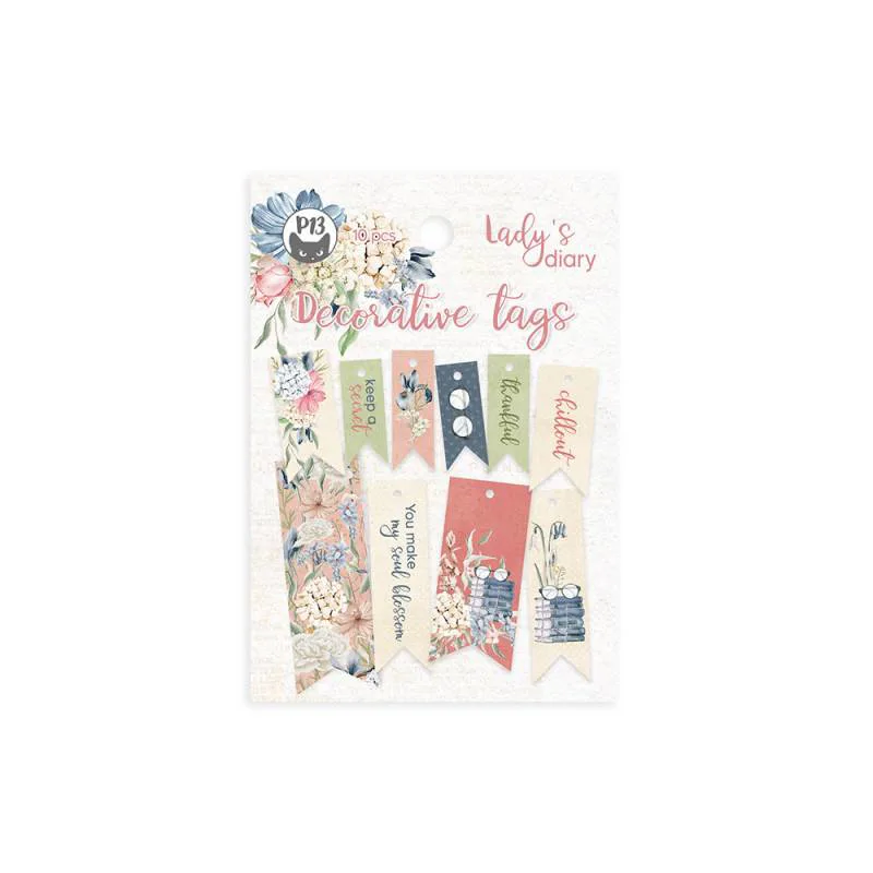 P13 - DECORATIVE TAGS LADY'S DIARY 02