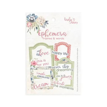 P13 - EPHEMERA SET FRAMES AND WORDS LADY'S DIARY