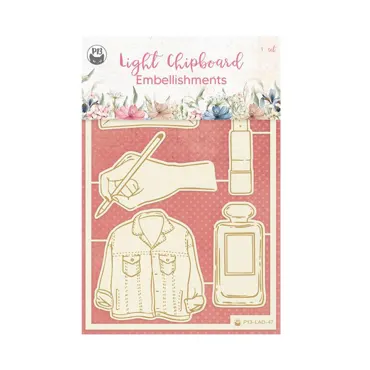 P13 - LIGHT CHIPBOARD EMBELLISHMENTS LADY'S DIARY 04