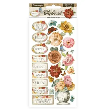 Stamperia Chipboard 15x30cm Garden of Promises