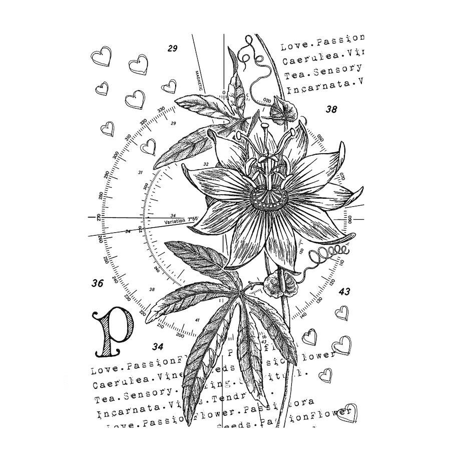 Crafty Individuals P is for Passion Unmounted Rubber Stamps