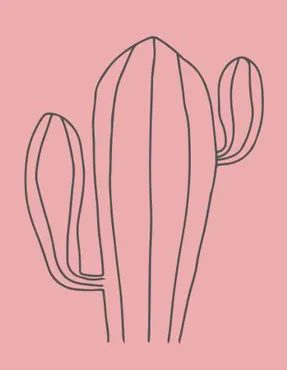 May & Berry Rubber Stamps Desert Cactus Rose