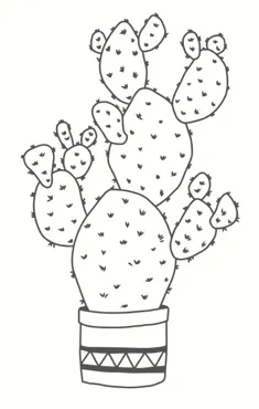 May & Berry Rubber Stamps Cactus White