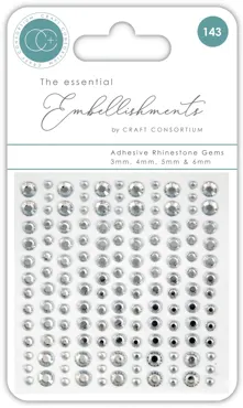 Craft Consortium Adhesive Rhinestone Gems Clear