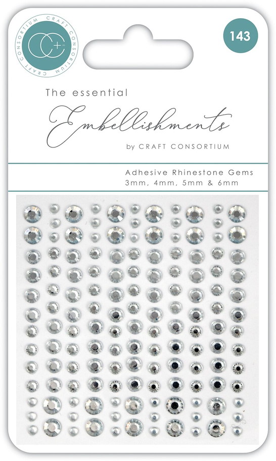 Craft Consortium Adhesive Rhinestone Gems Clear 