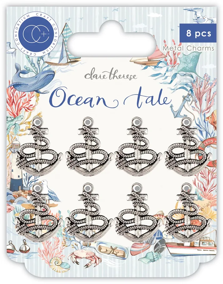 Craft Consortium Ocean Tale Metal Charms Anchors 