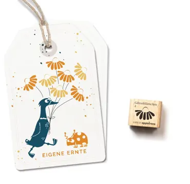 Cats on appletrees Ministempel Gänseblümchen 4 – seitlich