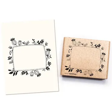 Cats on appletrees Etiketten-Stempel floral