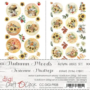 CRAFT O'CLOCK - LABELS SET - 28 - AUTUMN MOODS - AUTUMN SET