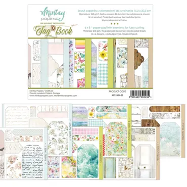 MINTAY PAPERS -6 X 8 TAG BOOK - ELEMENTS FOR PRECISE CUTTING